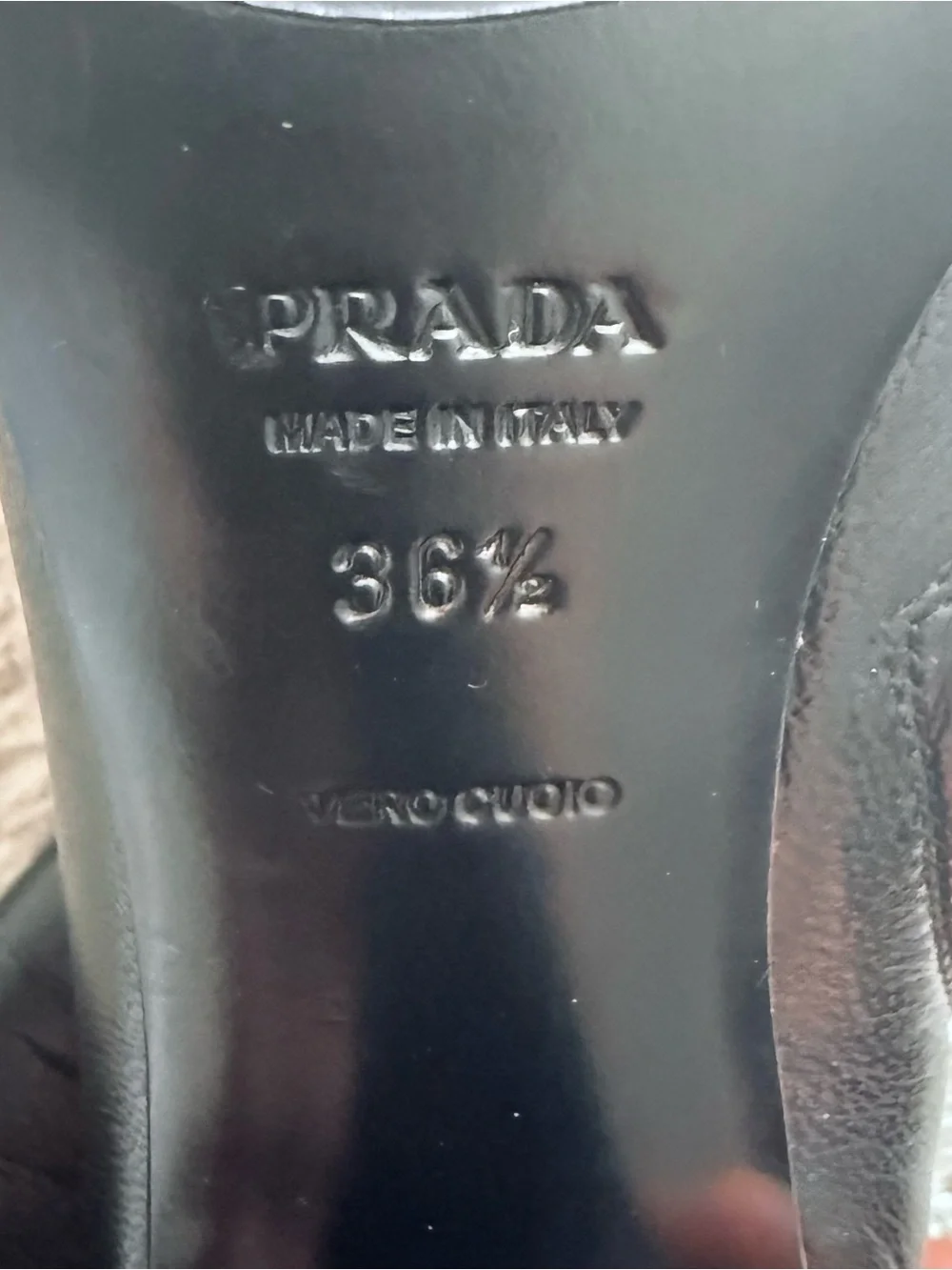 Prada Classic Black Leather Knee-High Women's Boots.
